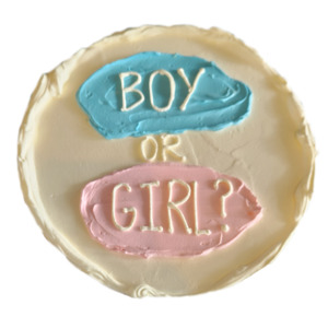 Customized Cakes 1: Simple Gender Reveal Cake 宝宝性别揭晓蛋糕