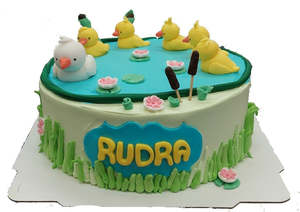 Customized Cakes 1: Five Little Ducklings Themed Cake 五只小鸭主题蛋糕
