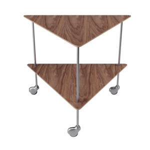 AJ Trolley Side Table - Walnut