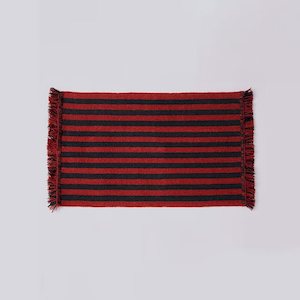 Rugs: Stripes & Stripes Wool - L95xW52 Cherry