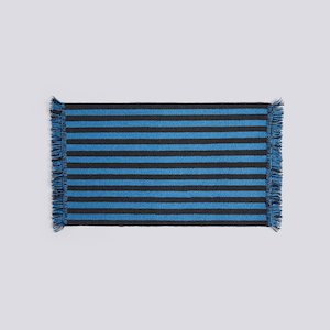 Rugs: Stripes & Stripes Wool - L95xW52 Blue