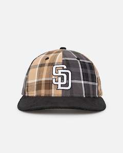 Headwear 950 High Crown: New Era San Diego Padres 'Multi Panel Plaid' 9FIFTY High Crown Strapback Plaid