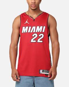 Jordan Tops Jersey: Jordan Miami Heat Jimmy Butler Statement Edition 2022/23 Dri-FIT Swingman Jersey Tough Red