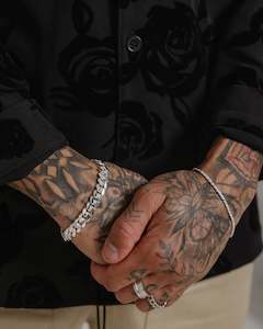 Mens Bracelets: House Of Auric 10mm Cuban Link Bracelet Sterling Silver