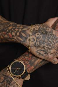 Mens Bracelets: House Of Auric 10.5mm Long Cable Bracelet 18k Gold Vermeil