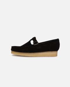 Clarks Originals: Clarks Originals Women's Wallabee T-Bar Black Suede