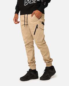 Mens Carre Bottoms Jogger: Carré Evolution Cargo Joggers Stone/Black
