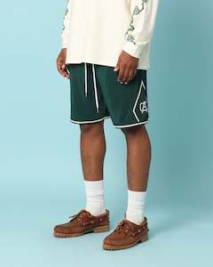 Mens Carre Bottoms Basketball Shorts: Carré Fold Ball Shorts Green