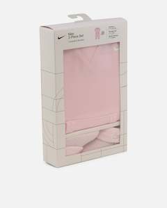 Nike Infants' Rib Knit Romper and Socks Set Pink