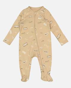 Nike Infants' E1D1 Swoosh Footed Coverall Sanddrift