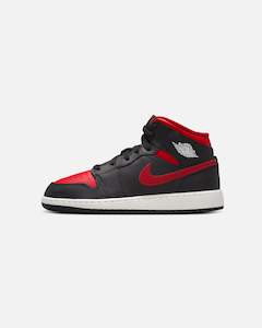 All Kids: Jordan Kids' Air Jordan 1 Mid (GS) Black/Varsity Red