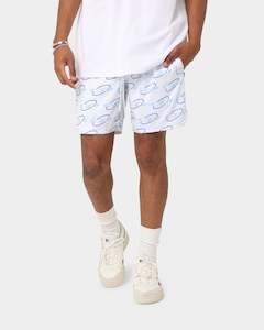 Mens Carre Bottoms Basketball Shorts: Carré Star Sign Mesh Shorts White