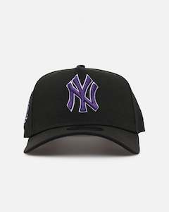 Mens Sale Headwear: New Era New York Yankees 'Purple Haze' 9FORTY A-Frame Snapback Black/Purple