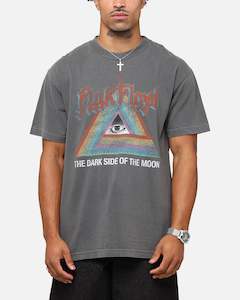 Pink Floyd Dark Side Rainbow T-Shirt Faded Black