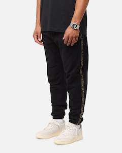 Mens Champion Bottoms Trackpant: Champion Lux Taping Joggers Black