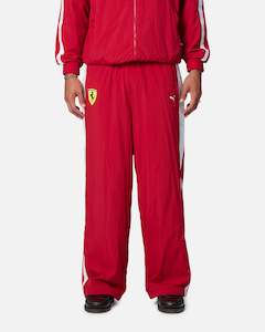 Mens Puma Bottoms Trackpant: Puma X Scuderia Ferrari Drivers T7 Oversized Pants Cherry