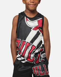 NBA Kids' Chicago Bulls Hedley Mesh Tank Black