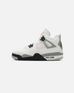 Kids New Arrivals: Jordan Kids' Air Jordan 4 Retro OG Remastered "White Cement" (GS) Summit White/Fire Red/Cement Grey