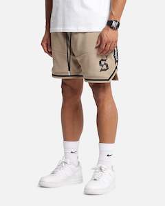 Saint Morta Bottoms Basketball Shorts: Saint Morta Icon X Fleece Short Stone