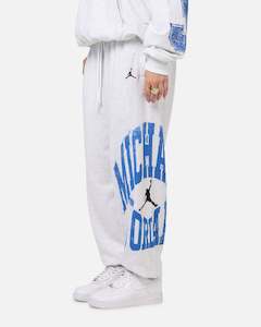 Jordan Bottoms Trackpant: Jordan Brooklyn Collegiate Pants Birch Heather/Black