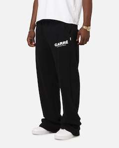 Mens Carre Bottoms Trackpant: Carre C-Star Line Pants Black