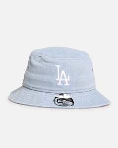 New Era Los Angeles Dodgers 'Washed Denim' Bucket Hat Blue Washed Denim