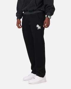 Mens Saint Morta Bottoms Trackpant: Saint Morta Monogram Pants Black