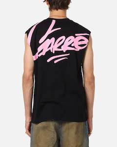 Mens Tops Muscle Tees: Carre Graffiti Muscle T-Shirt Black/Pink