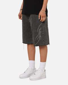 Saint Morta Bottoms Denim Shorts: Saint Morta Sanctified Jorts Aged Grey