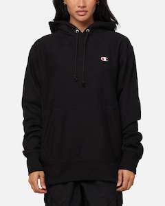 Champion Hoodie: Champion Reverse Weave Small C Hoodie Black