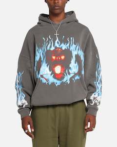 American Thrift X Lord Of The Rings Balrog Premium Hoodie Washed Charcoal
