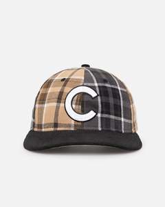 Headwear 950 High Crown: New Era Chicago Cubs 'Multi Panel Plaid' 9FIFTY High Crown Strapback Plaid