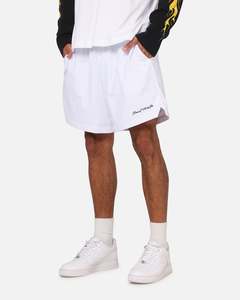 Saint Morta Scription Nylon Shorts White