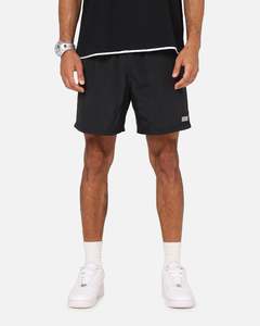 Mens Bottoms Beach Short: Carre Classic Nylon Shorts Black