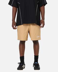 Mens Bottoms Beach Short: Carre Da Script Beach Shorts Tan