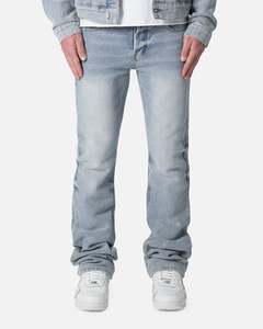 Mens Back Catalogue Bottoms: MNML B575 Flare Denim Jeans Blue