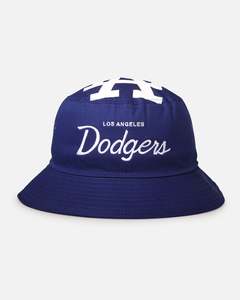 New Era Los Angeles Dodgers 'Script' Bucket Hat Official Team Colour