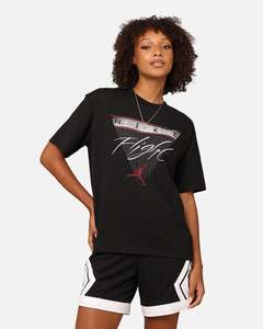 Womens Jordan: Jordan Women's Flight Heritage Graphic T-Shirt Black/Gym Red