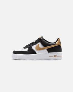 Kids New Arrivals: Nike Kids' Air Force 1 (GS) Black/Metallic Gold