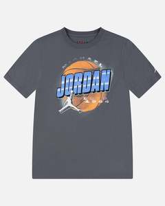 Jordan Kids' Distressed Chrome T-Shirt Iron Grey