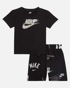 Nike Kids' Club Brand Energy Shorts Set Black