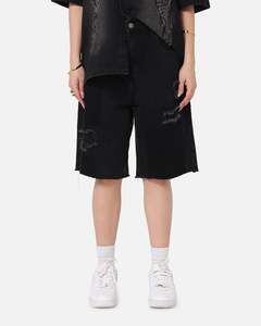 Saint Morta Halo Damage Jorts Black