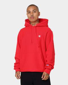 Champion Rev Weave Hoodie Red