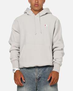 Champion Reverse Weave Small C Hoodie Grey