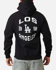 Hoodies: Majestic Athletic Los Angeles Dodgers Doyers Chest Hoodie Black