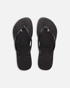 Havaianas Women's Slim Crystal Thongs Black