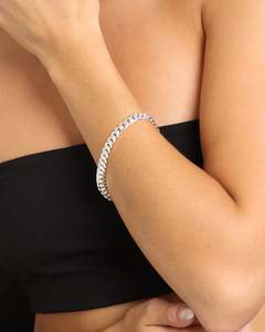 House Of Auric 10mm Cuban Link Bracelet Sterling Silver