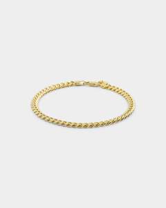 Mens Bracelets: House Of Auric 5mm Cuban Link Bracelet 18k Gold Vermeil