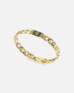 Guess Mainline Rebel Moon 9mm Tag Bracelet Gold