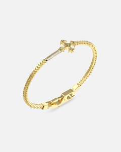 Guess Mainline Rebel Knight Dagger Crystal Bracelet Gold